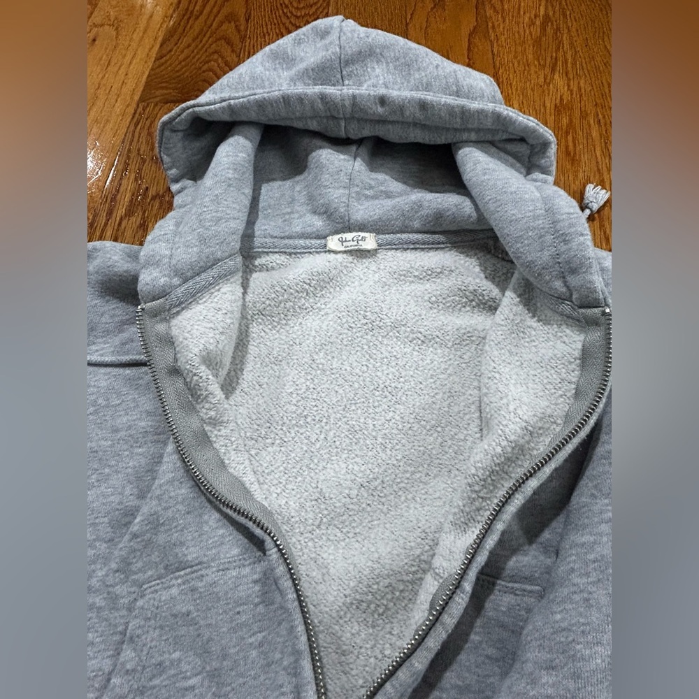 Brandy Melville Gray Cropped Zip-Up Hoodie - Picture 14 of 15